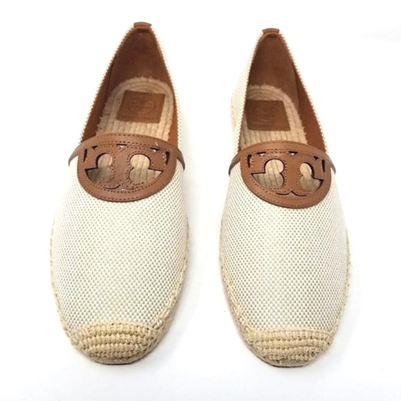 New Tory Burch Sidney Canvas Espadrilles Flats Size 6 - Picture 3 of 9